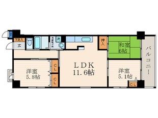 グランウエスト綾小路の物件間取画像